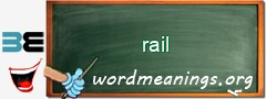 WordMeaning blackboard for rail